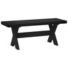vidaXL Banca de Comedor NOAIN 120 x 41 x 45 cm Pino macizo Negro