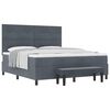 vidaXL Cama tipo Box Spring Gris oscuro 180 x 200 cm Terciopelo