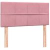 vidaXL Cama box spring con colch&oacute;n terciopelo rosa 80x220 cm