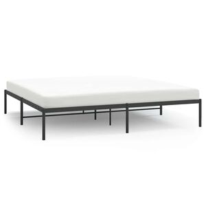 vidaXL Estructura de cama sin colch&oacute;n metal negro 193x203 cm