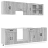 vidaXL Mueble cocina Kalmar sonoma gris 8 pzas madera contrachapada