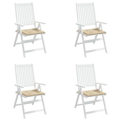 vidaXL Cojines de silla de jardín 4 uds tela Oxford beige 50x50x3 cm