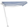 vidaXL Toldo de pie retráctil manual azul y blanco 600x300 cm
