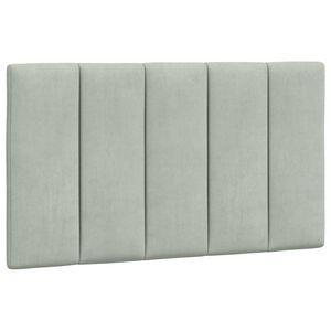 vidaXL Cabecero de cama acolchado Hanko terciopelo gris claro 80 cm
