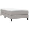 vidaXL Cama box spring con colchón tela gris claro 90x190 cm