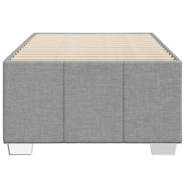 vidaXL Estructura de cama sin colch&oacute;n tela gris claro 90x190 cm