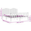 vidaXL Estructura de cama con cabecero madera maciza 180x200 cm