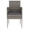 vidaXL Juego de comedor jardín 3 piezas ratán sintético gris antracita