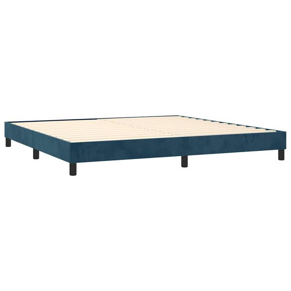 vidaXL Estructura Estructura de cama con somier terciopelo azul oscuro 200x200 cm