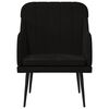 vidaXL Sillón de terciopelo negro 63x76x80 cm