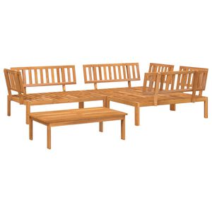 vidaXL Set de sof&aacute;s de palets de jard&iacute;n 4 pzas madera maciza de acacia
