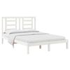 vidaXL Estructura de cama sin colch&oacute;n madera de pino blanca 140x190 cm