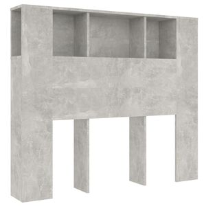 vidaXL Mueble cabecero gris hormigón 120x18,5x102,5 cm