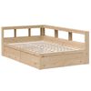 vidaXL Cama con estanter&iacute;a sin colch&oacute;n madera maciza de pino 135x190cm