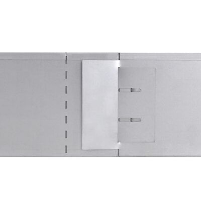 vidaXL Set 10 paneles divisorios flexibles de acero galvanizado 100x14 cm