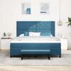 vidaXL Cama tipo Box Spring Azul oscuro 180 x 200 cm Terciopelo
