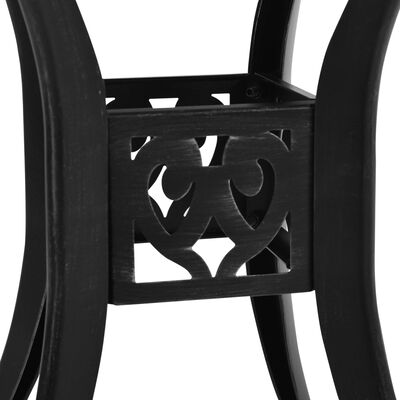 vidaXL Mesa y sillas de bistró 3 piezas aluminio fundido negro