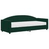 vidaXL Sofá cama con colchón terciopelo verde oscuro 90x200 cm