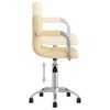 vidaXL Silla de comedor giratoria de cuero sint&eacute;tica crema