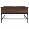 vidaXL Mesa de centro madera de ingeniería marrón roble 80x80x45 cm