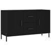 vidaXL Aparador de madera de ingenier&iacute;a negro 100x36x60 cm