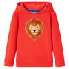 Sudadera infantil con capucha rojo 128