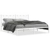 vidaXL Estructura cama sin colch&oacute;n con cabecero metal blanco 180x200cm