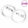 vidaXL Kit de chapas con alfiler 100 juegos acr&iacute;lico 37 mm