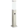 vidaXL Baliza luminosa con sensor de 50 cm, acero inoxidable, IP44
