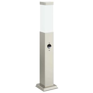 vidaXL Baliza luminosa con sensor de 50 cm, acero inoxidable, IP44