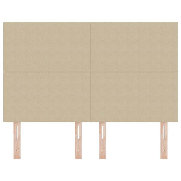 vidaXL Cabecero con cabecera Verde Claro Gris 144 cm Cuero sint&eacute;tico