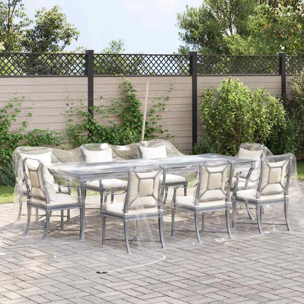 vidaXL Lona transparente con ojales PVC 5x5 m