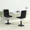 vidaXL Sillas de comedor giratorias 2 uds terciopelo negro