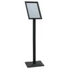 vidaXL Soporte de cartel pedestal Plateado a4 Hierro fundido