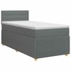 vidaXL Cama box spring con colch&oacute;n Gris oscuro 90 x 200 cm Tela