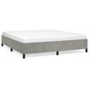 vidaXL Estructura de cama sin colch&oacute;n, color gris claro, tama&ntilde;o California King, terciopelo
