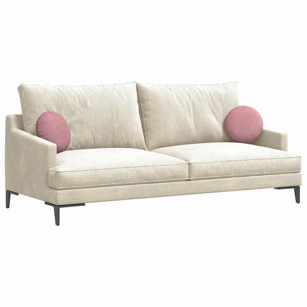 vidaXL Cojines para asiento 2 pcs Rosa Ø 40 x 13 cm Terciopelo