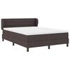 vidaXL Cama tipo Box Spring Marr&oacute;n Oscuro 140 x 200 cm tela