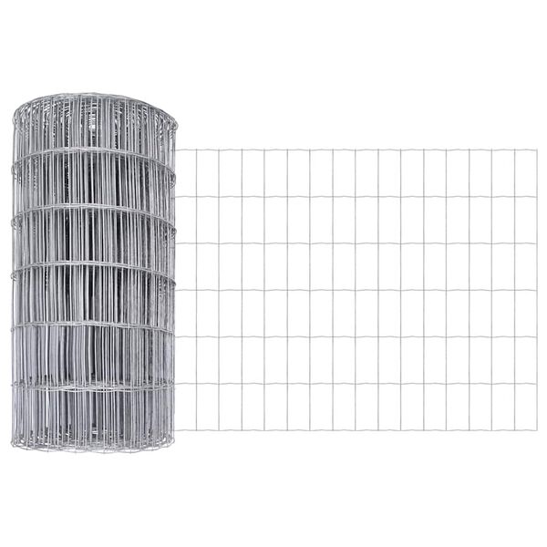 vidaXL Cerca Euro Plateado 0.8 x 25 m