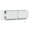 vidaXL Mueble de TV de pared con luces LED blanco 100x31x35 cm