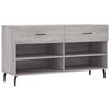 vidaXL Zapatero madera de ingenier&iacute;a gris Sonoma 102x35x55 cm