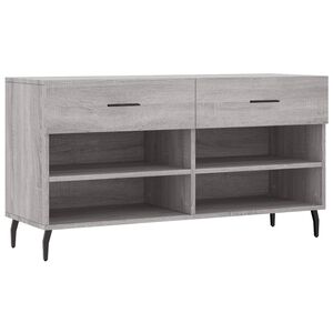 vidaXL Zapatero madera de ingenier&iacute;a gris Sonoma 102x35x55 cm