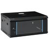 vidaXL Armarios de red Negro 600 x 450 x 285 mm Acero