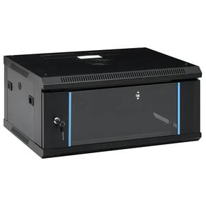 vidaXL Armario de red de pared 4U 19" IP20 600x450x285 mm