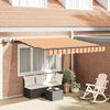 vidaXL Toldo Retráctil Manual amarillo y naranja 300 x 250 cm tela