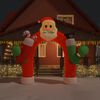vidaXL Puerta de arco inflable de Navidad con LED 320 cm