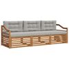 vidaXL Conjunto de sof&aacute;s de exterior 3 pcs Gris Natural y Claro