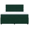 vidaXL Cama box spring con colch&oacute;n terciopelo verde oscuro 180x200 cm
