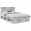 vidaXL Estructura de cama Gris hormig&oacute;n 140 x 190 cm