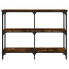 vidaXL Mesa consola madera de ingeniería roble ahumado 100x29x75 cm
